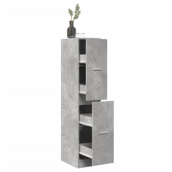 ARDEBO.de - Apothekerschrank Betongrau 30x41x144,5 cm Holzwerkstoff