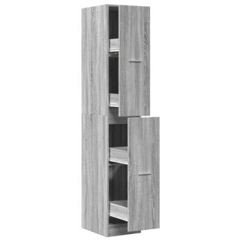 Apothekerschrank Grau Sonoma 30x41x174,5 cm Holzwerkstoff