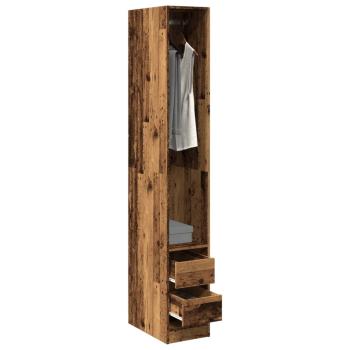 ARDEBO.de - Kleiderschrank Altholz-Optik 30x50x200 cm Holzwerkstoff