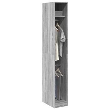 ARDEBO.de - Kleiderschrank Grau Sonoma 30x50x200 cm Holzwerkstoff