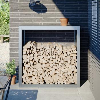 ARDEBO.de - Brennholzregal 100x40x100 cm Verzinkter Stahl