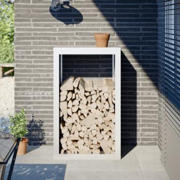 ARDEBO.de - Brennholzregal Weiß 60x40x100 cm Stahl