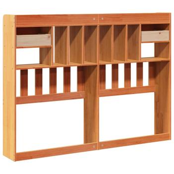 Kopfteil mit Stauraum Wachsbraun 160 cm Massivholz Kiefer