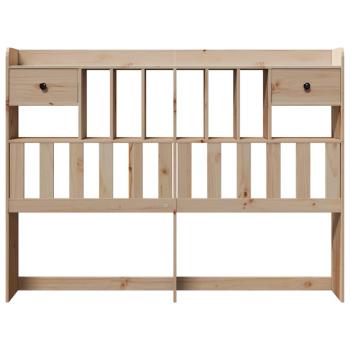 Kopfteil mit Stauraum 140 cm Massivholz Kiefer