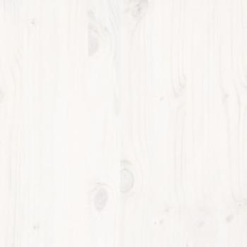 Massivholzbett ohne Matratze Weiß 200x200 cm Kiefernholz