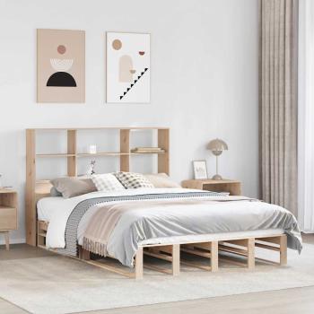 ARDEBO.de - Massivholzbett mit Regal ohne Matratze 120x200 cm