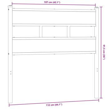 Kopfteil Räuchereiche 107 cm Eisen und Holzwerkstoff