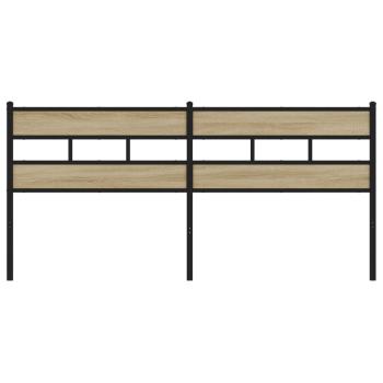 ARDEBO.de - Kopfteil Sonoma-Eiche 180 cm Eisen und Holzwerkstoff
