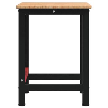 ARDEBO.de - Werkbank Hellbraun 100x60x81,5 cm Massivholz Eiche Rechteckig