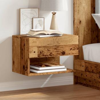 ARDEBO.de - Wand-Nachttisch Altholz-Optik