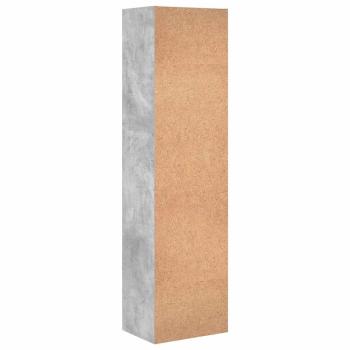 Bücherregal Betongrau 40x30x152 cm Holzwerkstoff