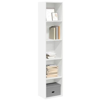 ARDEBO.de - Bücherregal Weiß 40x30x189 cm Holzwerkstoff