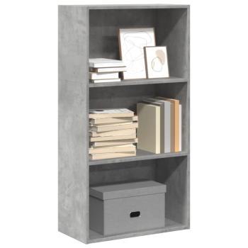 ARDEBO.de - Bücherregal Betongrau 60x30x114 cm Holzwerkstoff