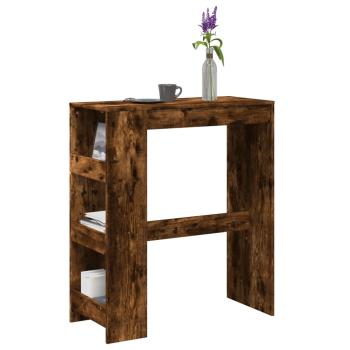 ARDEBO.de - Bartisch mit Regal Räuchereiche 90x40x103,5 cm Holzwerkstoff