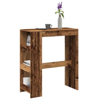 ARDEBO.de - Bartisch mit Regal Altholz-Optik 90x40x103,5 cm Holzwerkstoff