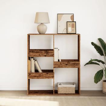 ARDEBO.de - Bücherregal/Raumteiler Altholz-Optik 100x33x115 cm