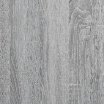 LED-Schreibtisch Grau Sonoma 130x130x91 cm Holzwerkstoff