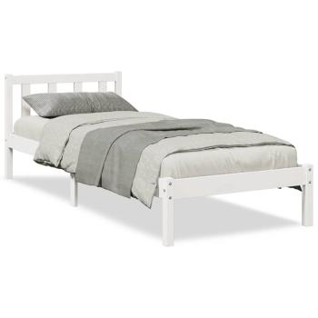 ARDEBO.de - Massivholzbett Extra Lang ohne Matratze Weiß 90x210 Kiefernholz