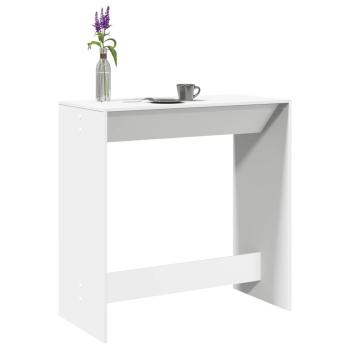 ARDEBO.de - Bartisch Weiß 102x50x103,5 cm Holzwerkstoff