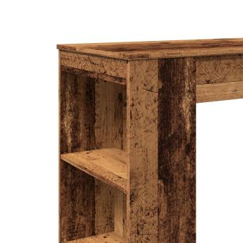 ARDEBO.de - Bartisch mit Regal Altholz-Optik 95x47x103,5 cm Holzwerkstoff