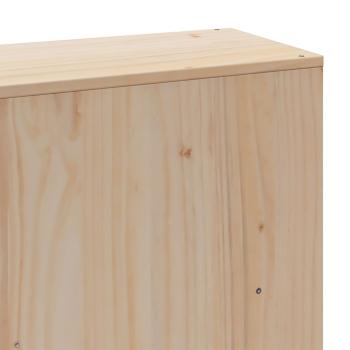 Massivholzbett mit Regal ohne Matratze 180x200 cm Kiefernholz