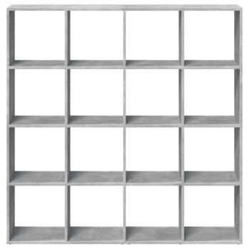 Bücherregal Betongrau 137,5x29x137,5 cm Holzwerkstoff