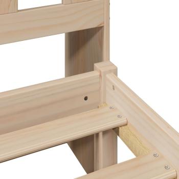 Massivholzbett mit Regal ohne Matratze 150x200 cm Kiefernholz