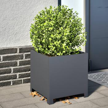 ARDEBO.de - Pflanzkübel 2 Stk. Anthrazit 40x40x40 Stahl