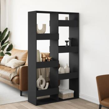 ARDEBO.de - Raumteiler Schwarz 100x33x175 cm Holzwerkstoff