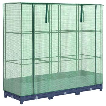 Hochbeet mit Gewächshaus-Aufsatz Rattan-Optik 120x40x123 cm