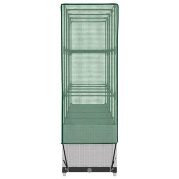 Hochbeet mit Gewächshaus-Aufsatz Rattan-Optik 160x40x138 cm