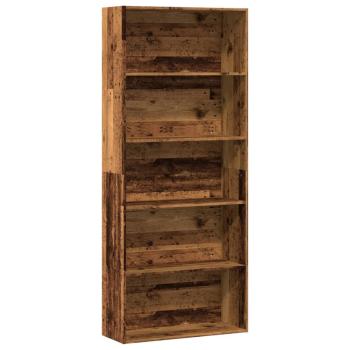 ARDEBO.de - Bücherregal Altholz-Optik 80x30x189 cm Holzwerkstoff