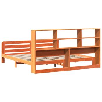 Massivholzbett ohne Matratze Wachsbraun 180x200 Kiefernholz