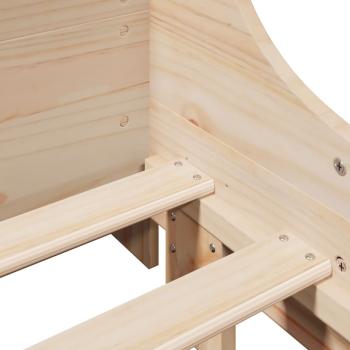 Massivholzbett mit Regal ohne Matratze 100x200 cm
