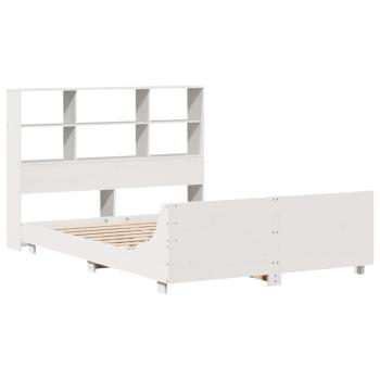 Massivholzbett ohne Matratze Weiß 120x200 cm Kiefernholz