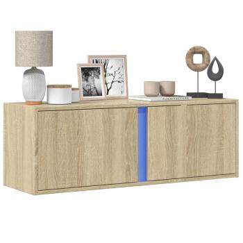 ARDEBO.de - TV-Wandschrank mit LED-Beleuchtung Sonoma-Eiche 100x31x35 cm