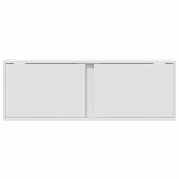 TV-Wandschrank mit LED-Beleuchtung Weiß 100x31x35 cm