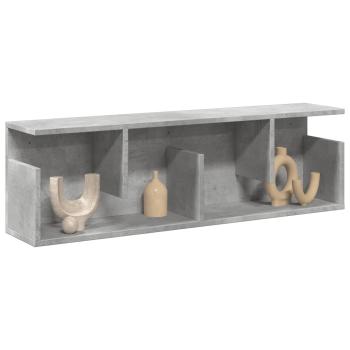 ARDEBO.de - Wandschrank 100x20x30 cm Betongrau Holzwerkstoff