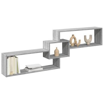 ARDEBO.de - Wandschrank 158x18x53 cm Grau Sonoma Holzwerkstoff