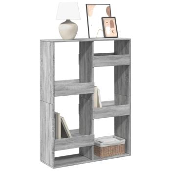 ARDEBO.de - Bücherregal Grau Sonoma 100x33x135 cm Holzwerkstoff