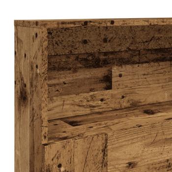 Bett-Kopfteil mit Ablagen Altholz-Optik 200x19x103,5 cm