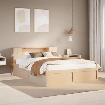 ARDEBO.de - Massivholzbett ohne Matratze 135x190 cm Kiefernholz