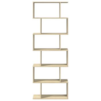 Raumteiler-Bücherregal 6 Etagen Sonoma-Eiche 70x24x193 cm