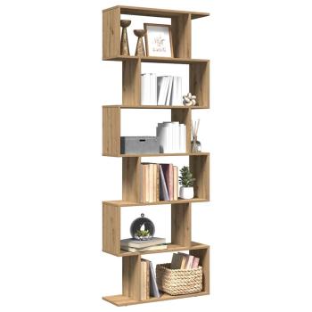 ARDEBO.de - Raumteiler-Bücherregal 6 Etagen Artisan-Eiche 70x24x193 cm