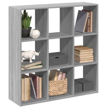 ARDEBO.de - Raumteiler-Bücherregal Grau Sonoma 102x29x103,5 cm