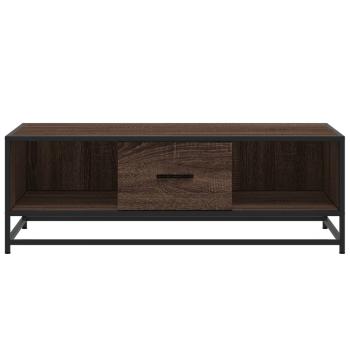 Couchtisch Braun Eichen-Optik 100x57x35 cm Holzwerkstoff Metall