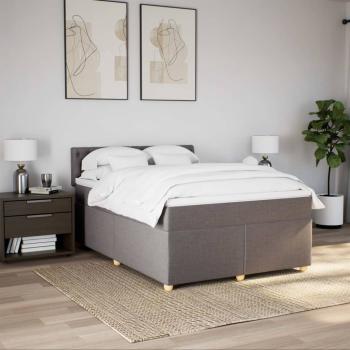 Boxspringbett mit Matratze Taupe 140x190 cm Stoff