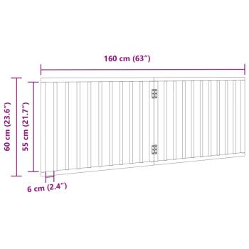 2-tlg. Hundetor Faltbar Braun 160 cm Pappelholz