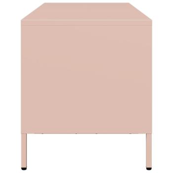 TV-Schrank Rosa 101,5x39x43,5 cm Kaltgewalzter Stahl