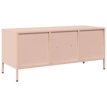 TV-Schrank Rosa 101,5x39x43,5 cm Kaltgewalzter Stahl